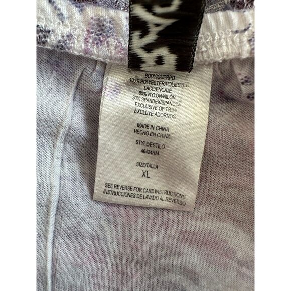 Y2k Vintage Ransom Pink Purple Blue Tie Dye Floral Slip Dress size Junior XL - Picture 4 of 6